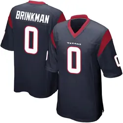 Austin Brinkman Houston Texans Men's Game Navy Blue Team Color Jersey