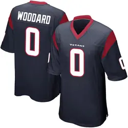 Jackson Woodard Houston Texans Men's Game Navy Blue Team Color Jersey