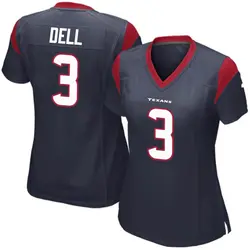 Nike Tank Dell Houston Texans Women's Game Navy Blue Team Color Jersey